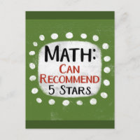 Math Review 5 Stars Postcard