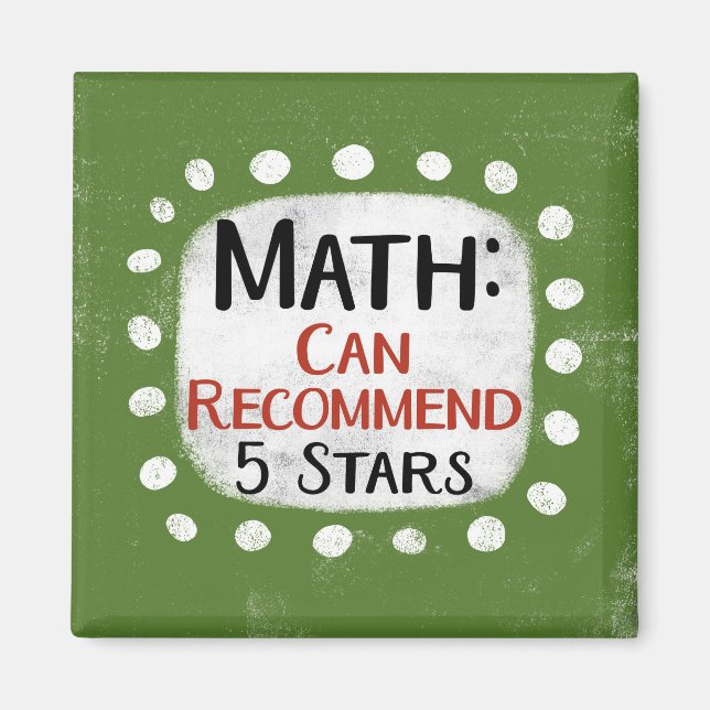 Math Review 5 Stars Refrigerator Magnet (Front)