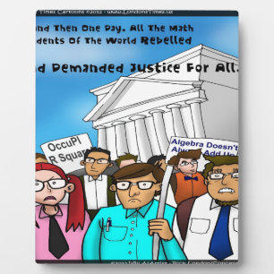 Math Revolt Funny Gifts Tees & Cards Plaque