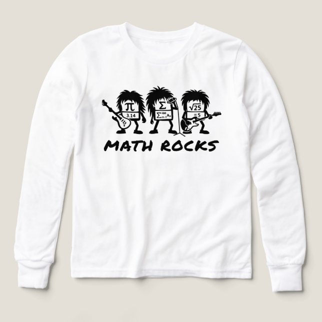 Math Rocks Academic Rock Band Humor (Design Front)