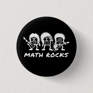 Math Rocks Academic Rock Band Humor 3 Cm Round Badge