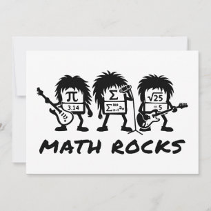 Math Rocks Academic Rock Band Humor Invitation