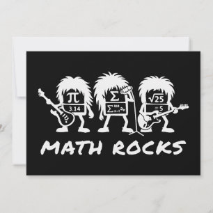Math Rocks Academic Rock Band Humor Invitation