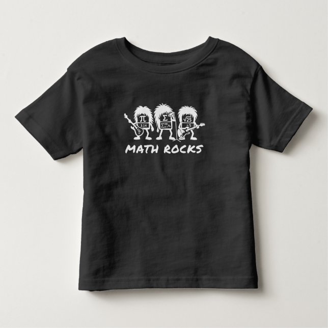 Math Rocks Academic Rock Band Humor Toddler T-Shirt (Front)