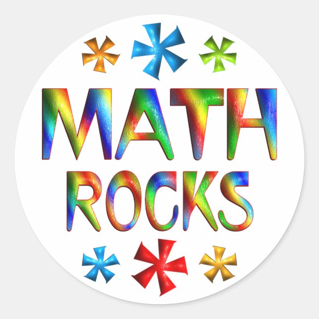 MATH ROCKS CLASSIC ROUND STICKER (Front)