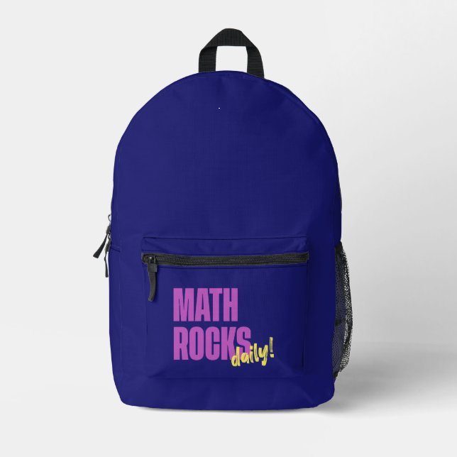 Math Rocks Daily Printed Backpack (Front)