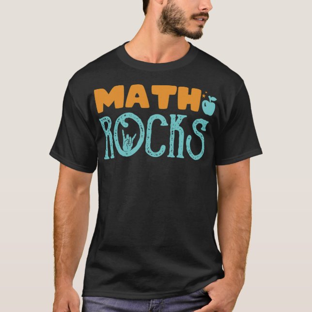 Math Rocks Mathematician Addition western funny  T-Shirt (Front)