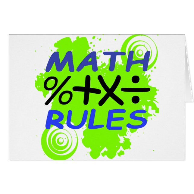 Math Rules (Front Horizontal)