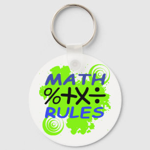 Math Rules Key Ring