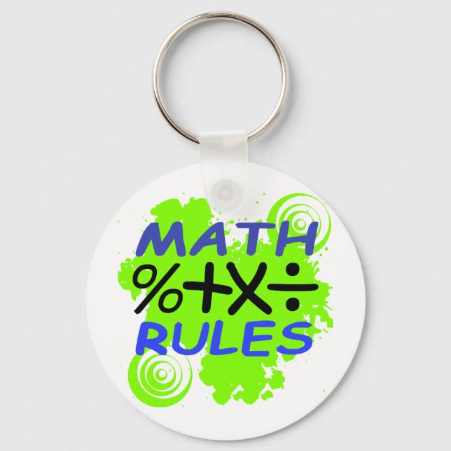 Math Rules Key Ring (Front)