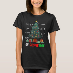 Math Science Teacher Geometree Geometry Christmas T-Shirt