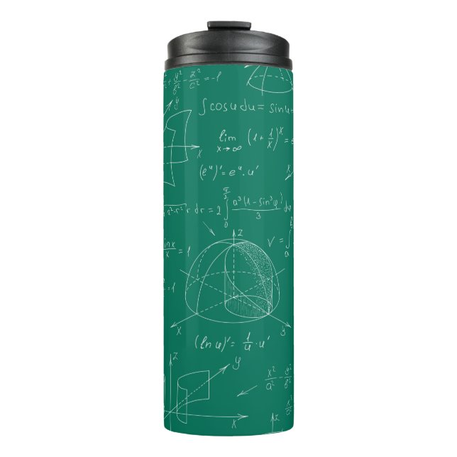 Math scribbles  thermal tumbler (Front)