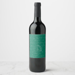 Math scribbles wine label