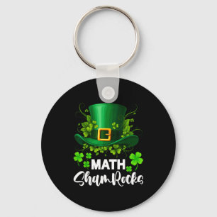 Math Shamrocks St. Patricks Day School  Key Ring