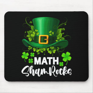 Math Shamrocks St. Patricks Day School Mouse Pad