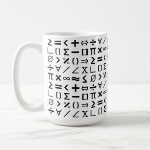 Math Signs & Symbols Pattern Coffee Mug