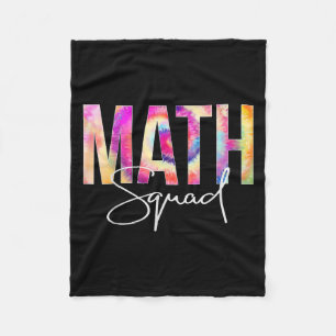 Math Squad Tie Dye Back To School Women Appreciati Fleece Blanket