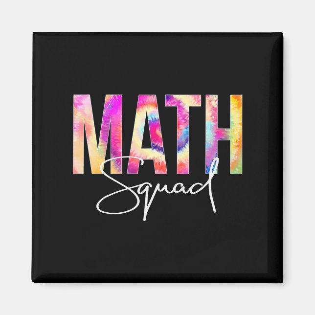 Math Squad Tie Dye Back To School women appreciati Magnet (Front)