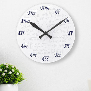 Math Square Root Round Clock