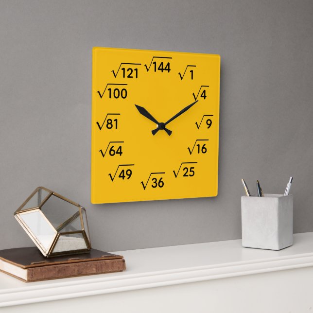 Math Square Root Wall Clock (Office)