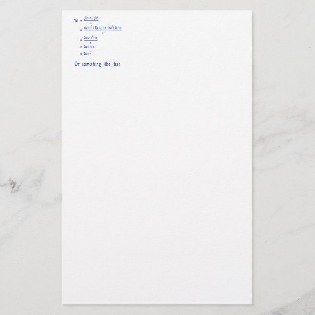 Math Stationery (Front)