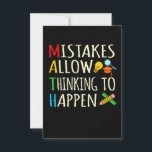 Math Student Mistakes Mathematics Maths Teacher RSVP Card<br><div class="desc">This graphic idea is for math lovers. This funny graphic / quote clothing makes all math teachers happy.</div>