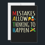 Math Student Mistakes Mathematics Maths Teacher Thank You Card<br><div class="desc">This graphic idea is for math lovers. This funny graphic / quote clothing makes all math teachers happy.</div>