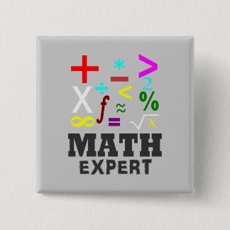 Math Symbols 15 Cm Square Badge