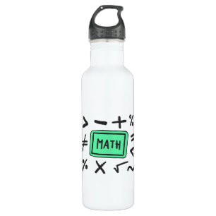 Math symbols for Students and Parents 710 Ml Water Bottle
