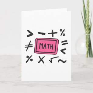 Math symbols for Students and Parents Card