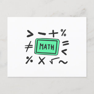 Math symbols for Students and Parents Postcard