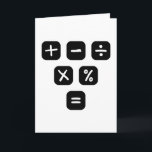 Math Symbols mathematical Signs Card<br><div class="desc">Cool and funny Math design featuring some basic maths symbols and mathematical signs. A perfect match for kids,  students and teachers as well as for parents.</div>