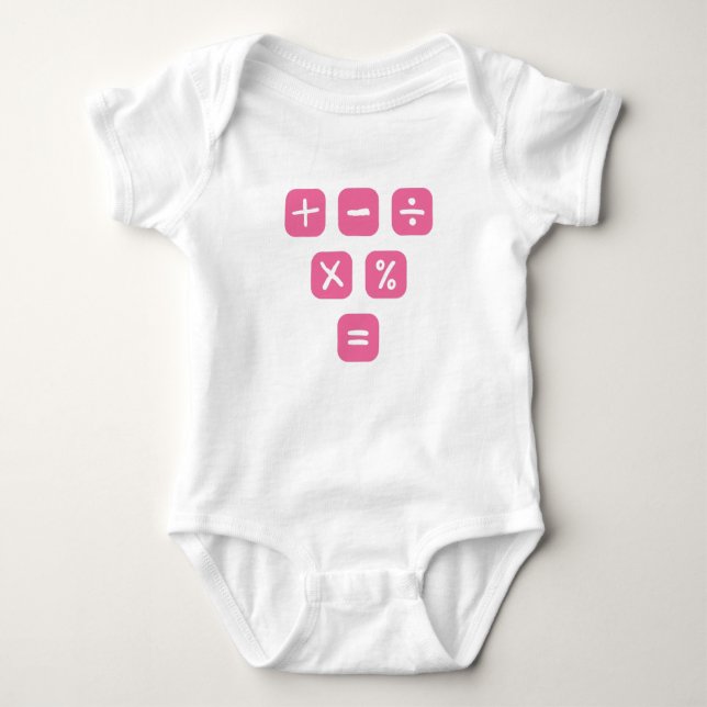 Math Symbols mathematical Signs Maths Baby Bodysuit (Front)