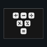 Math Symbols mathematical Signs Maths Postcard<br><div class="desc">Cool and funny Math design featuring some basic maths symbols and mathematical signs. A perfect match for kids,  students and teachers as well as for parents.</div>