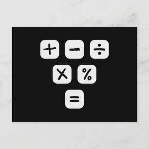 Math Symbols mathematical Signs Maths Postcard