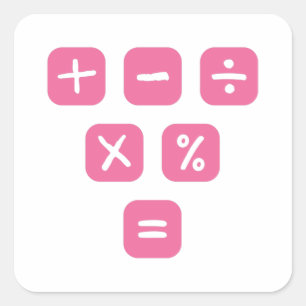 Math Symbols mathematical Signs Maths Square Sticker
