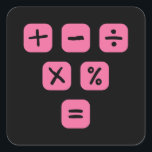Math Symbols mathematical Signs Maths Square Sticker<br><div class="desc">Cool and funny Math design featuring some basic maths symbols and mathematical signs. A perfect match for kids,  students and teachers as well as for parents.</div>