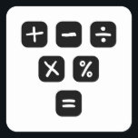 Math Symbols mathematical Signs Square Sticker<br><div class="desc">Cool and funny Math design featuring some basic maths symbols and mathematical signs. A perfect match for kids,  students and teachers as well as for parents.</div>