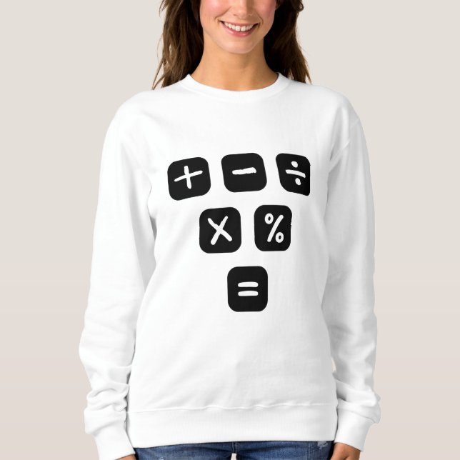 Math Symbols mathematical Signs Sweatshirt (Front)