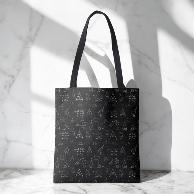 Math Symbols Pattern Student Teacher Science STEM Tote Bag (Creator Uploaded)