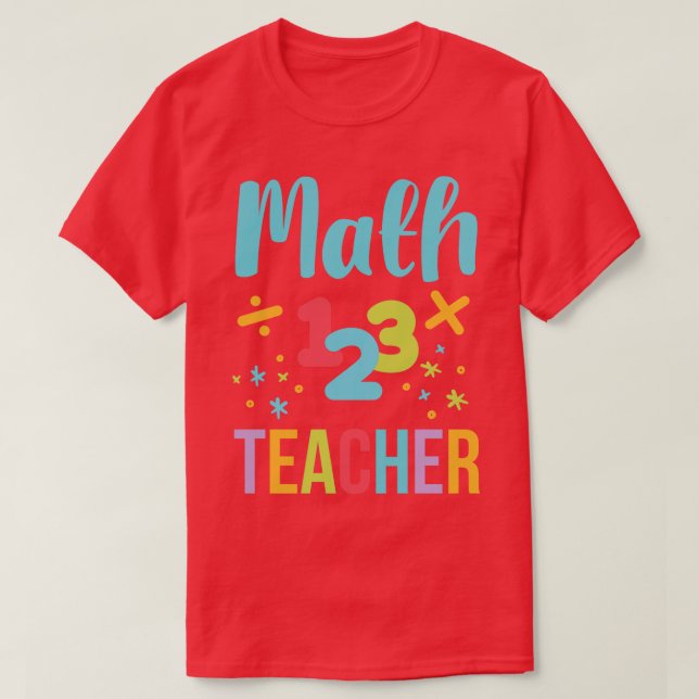 Math Teacher 1  T-Shirt (Design Front)