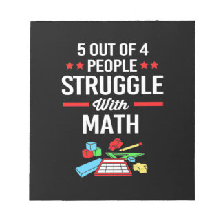 Math Teacher 5 Out Of 4 People Notepad