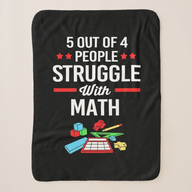 Math Teacher 5 Out Of 4 People Sherpa Blanket (Front)