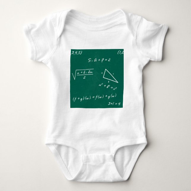 math teacher algebra geek baby bodysuit (Front)