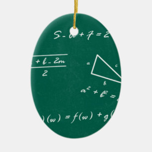 math teacher algebra geek ceramic tree decoration