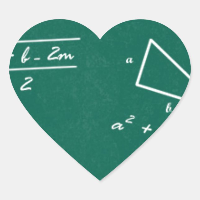 math teacher algebra geek heart sticker (Front)