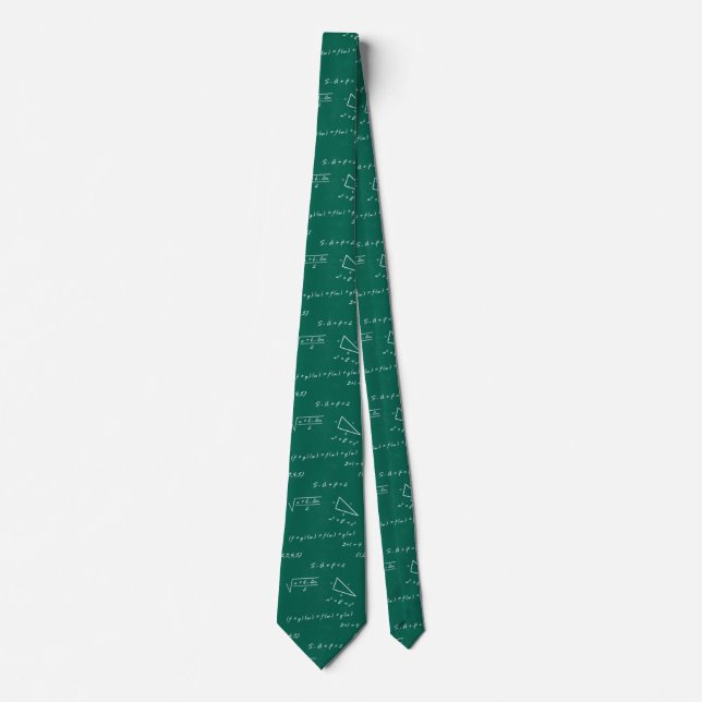 math teacher algebra geek mens neck tie (Front)