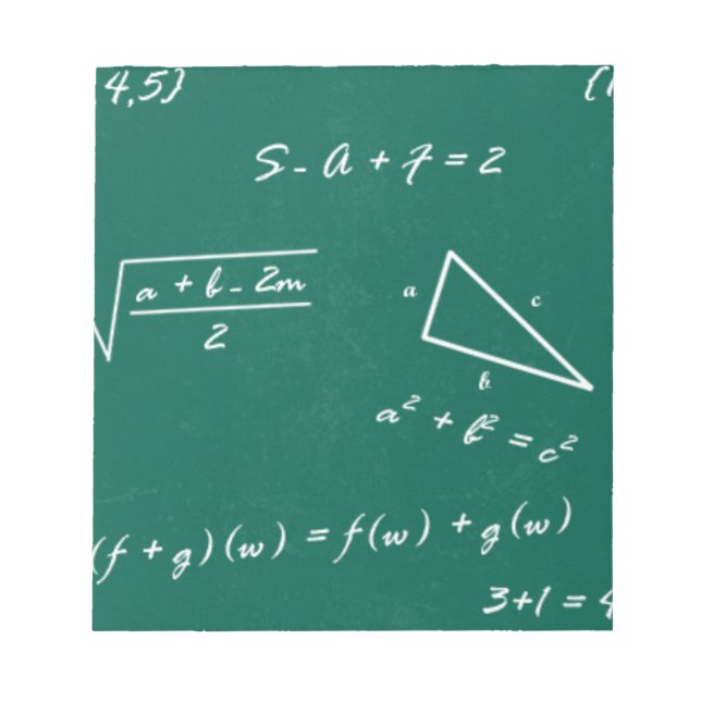 math teacher algebra geek notepad (Front)