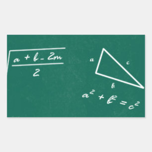 math teacher algebra geek rectangular sticker