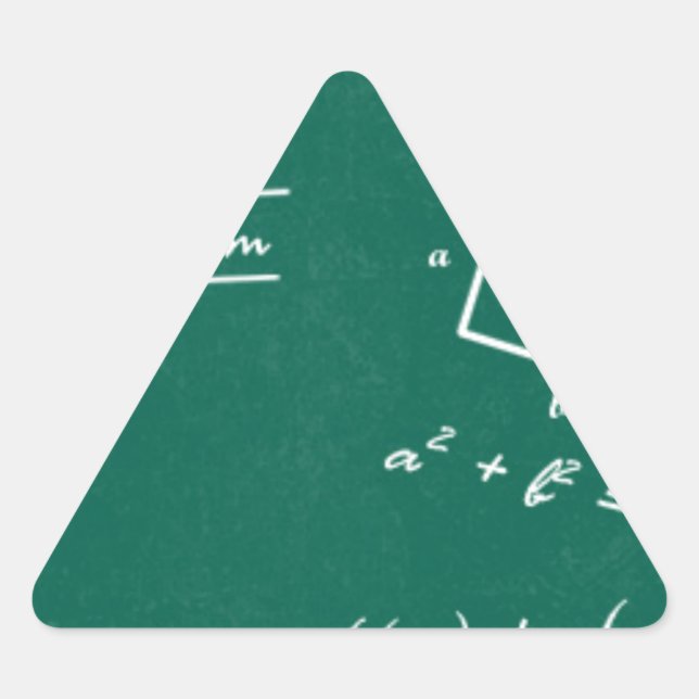 math teacher algebra geek triangle sticker (Front)